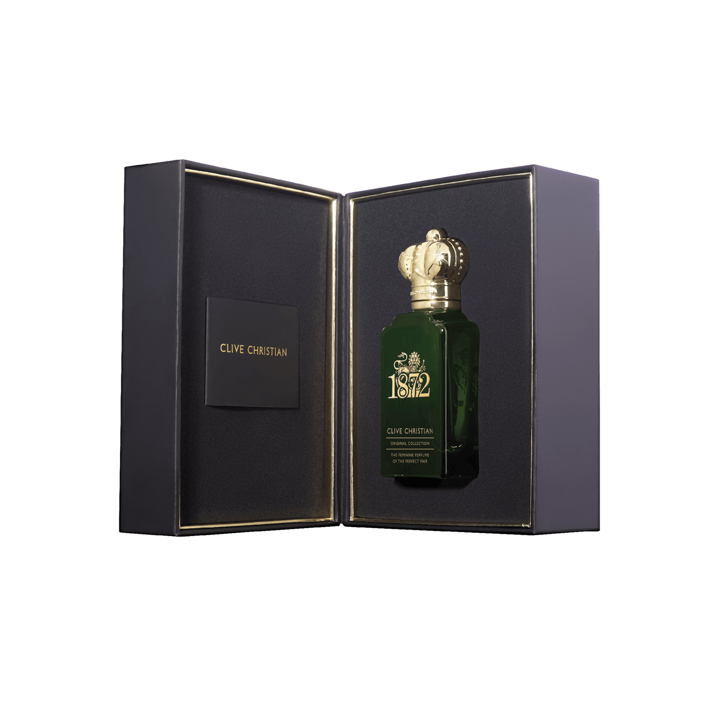 Clive Christian 1872 Feminine Perfume in open gift box.